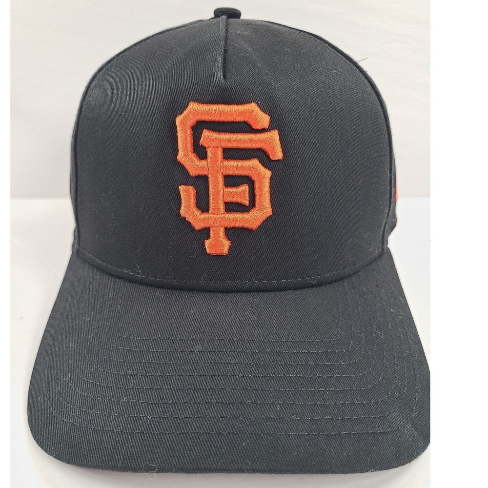 New Era 9FORTY San Francisco Giants Snapback Hat Mens Black Orange Baseball MLB